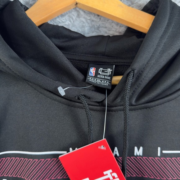 NBA Ultra Game Miami Heat Black Hoodie Sweatshirt‎ Size XL New With Tags - Picture 4 of 8